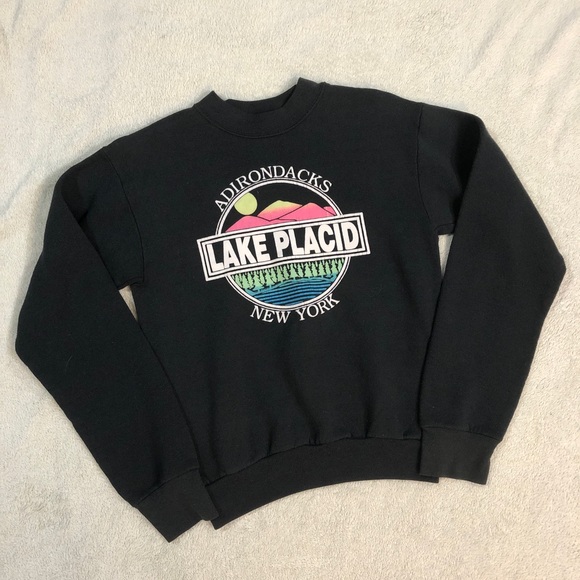 Vintage 80s après-ski graphic pullover sweatshirt - Picture 1 of 6